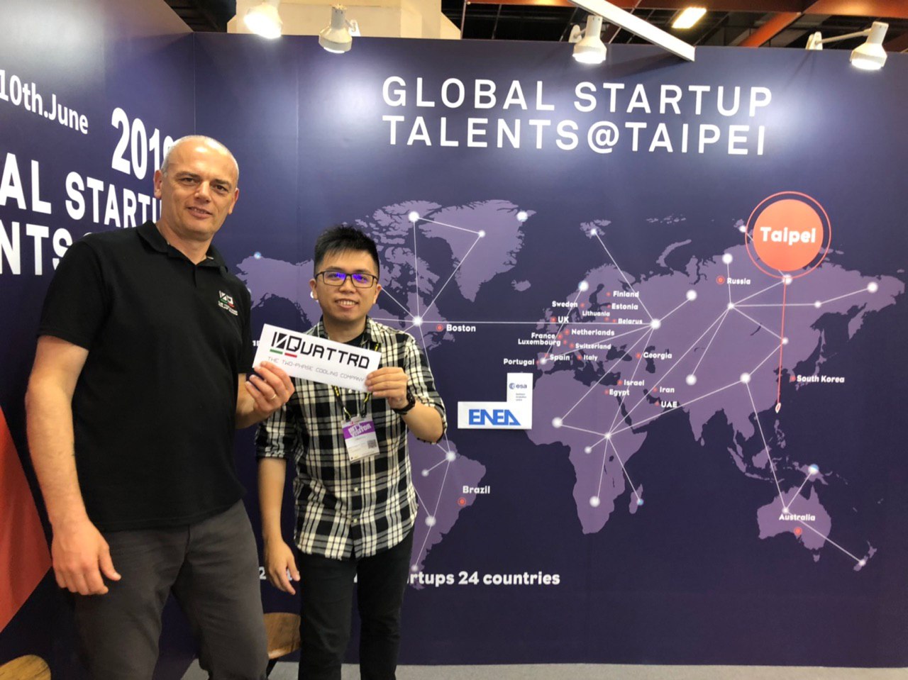 IN-QUATTRO selected by the elite Global Startup Talents @ Taipei Program as a leading start-up to present the First Two-Phase Thermal Cooling System at INNOVEX – COMPUTEX 2019
