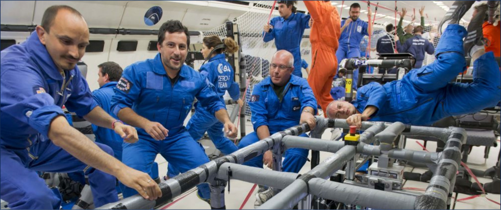 In Quattro engineers during a parabolic flight campaign